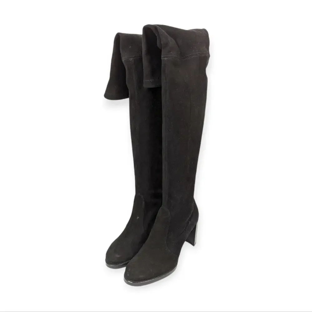 Stuart Weitzman Women Shoes Black Tieland Over The Knee Boots Size 4.5